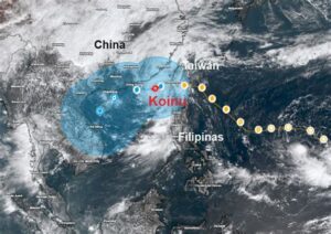 El tifón Koinu deja a Taiwán lidiando con devastadoras pérdidas humanas y materiales; más de 300,000 hogares están sin electricidad y se reportan al menos 190 heridos.