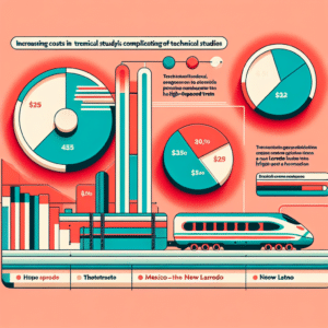 El aumento de costos en estudios técnicos podría complicar el avance del tren de alta velocidad México-Nuevo Laredo, poniendo a prueba su viabilidad financiera.