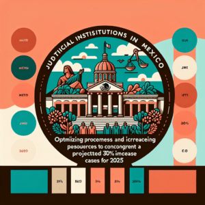 Las instituciones judiciales de México deben optimizar procesos y aumentar recursos para enfrentar el aumento del 30% en casos proyectado para 2025.