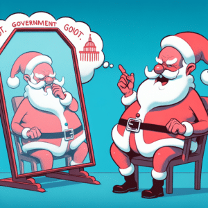 La caricatura de Marx fusiona humor y crítica, retratando la 4T con un Santa Claus satírico, provocando reflexión y debate sobre el gobierno de AMLO.