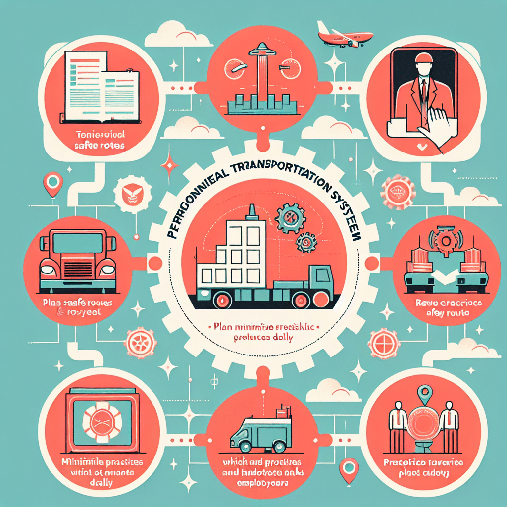 Evalúa el transporte de personal: prioriza seguridad, planea rutas seguras y revisa prácticas para minimizar riesgos y proteger a los empleados diariamente.