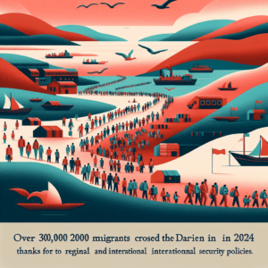 Más de 300,500 migrantes cruzaron el Darién en 2024, disminuyendo un 41% gracias a estrictas políticas de seguridad regionales e internacionales.