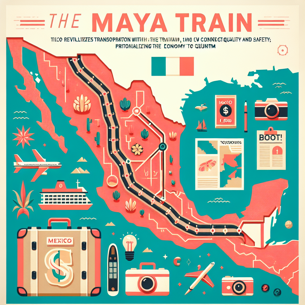 México revitaliza el transporte con el Tren Maya, impulsando la economía y el turismo; 1,500 km conectarán regiones clave, priorizando calidad y seguridad.