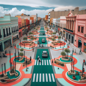 Torreón transforma su centro histórico con cruces peatonales seguros y áreas verdes, priorizando peatones y revitalizando la economía local.